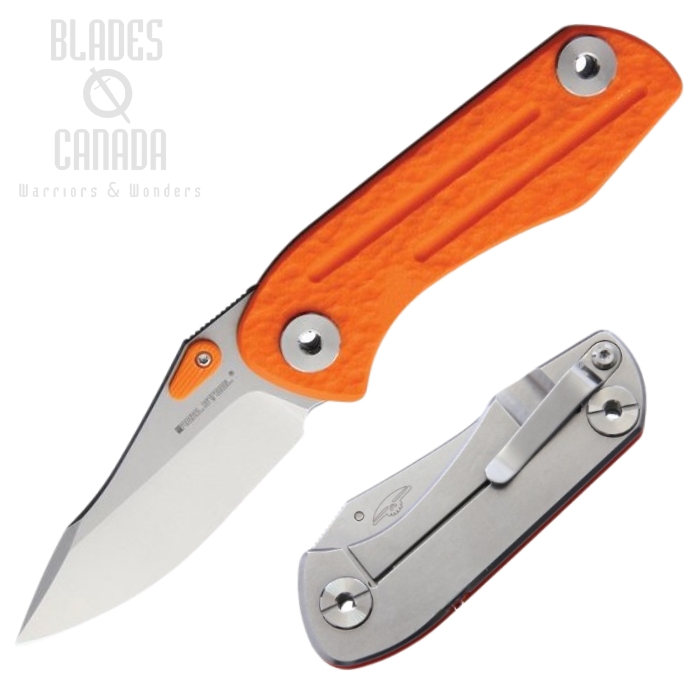 Real Steel Precision Framelock Folding Knife, 14C28N, G10 Orange, 5122